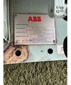 ABB LUBRICATION UNIT  DIAGRAM NUMBER: BF 3310310