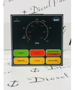MAN B&W 1639294-6 ENGINE CONTROL PANEL | RPM INDICATOR 0-1200